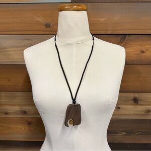 Shaman Sandalwood 80cm slider necklace